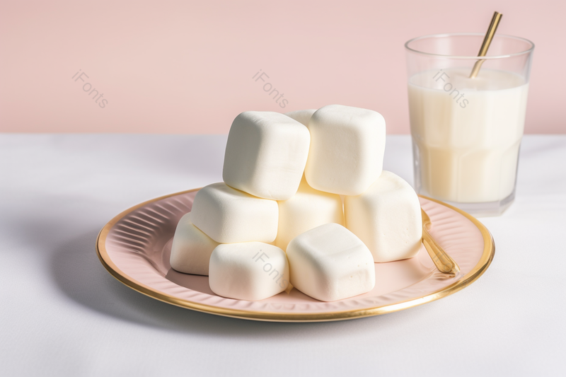 桌面上的早餐是刀切小馒头和牛奶,高清,摄影图,摄影图片,图片大全,摄影图免费下载